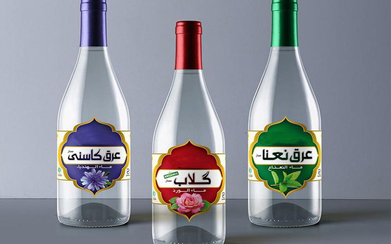 استفاده لیبل گلاب