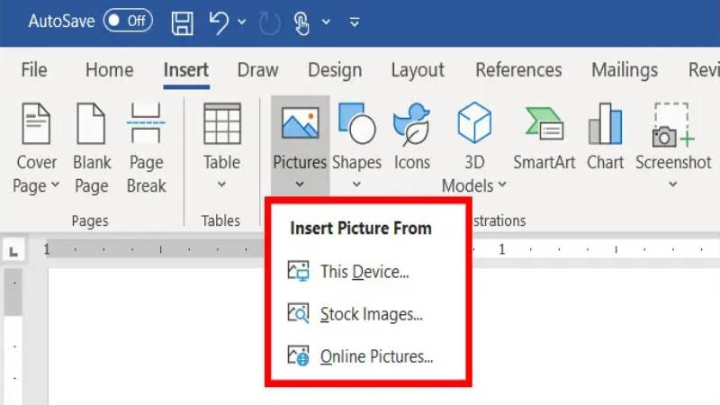 طراحی بروشور با ورد، اضافه کردن تصاویر و متن