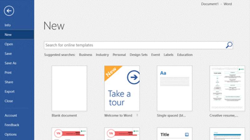 طراحی بروشور با ورد، انتخاب قالب